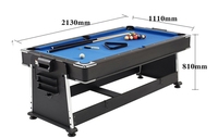 Vente flash : table de billard multi-jeux moderne 4 en 1 avec hockey sur air, tennis de table et table à manger