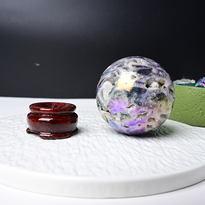 Wholesale Electroplated AB Flash Natural Sphalerite Sphere for Home Desktop Decoration - Product Image 1