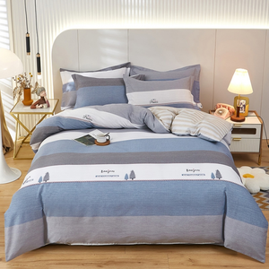 Wholesale 100% Cotton Duvet Cover Bed Sheet Set 200TC Floral Pattern Flat Sheet Living OEKO-TEX Certified Home Textile Hot Sale - Product Image 6