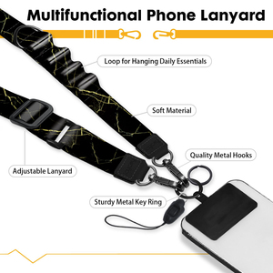 Custom logo Phone Lanyard Crossbody Wrist Strap Adjustable Crossbody Lanyard With <strong>Detachable</strong> <strong>Patch</strong> for Keychain ID Badge - Product Image 3