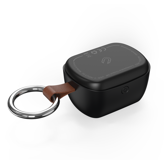 Mini Wireless Speaker LED Logo Magnetic Phone Stand Lanyard Keychain Design Multifunction Charger with Holder Mobile Phone Use