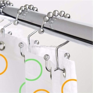 Ganci in Acciaio Antiruggine, Asta Doccia a <span class=keywords><strong>Doppio</strong></span> Scorrimento <span class=keywords><strong>per</strong></span> Bagno - Product Image 3