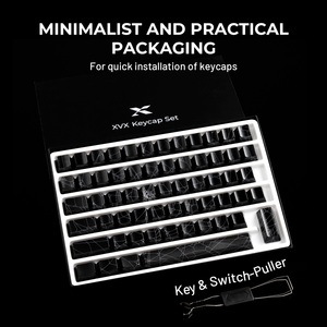 Xvx ชุดปุ่มกดใยแมงมุมสีดำ OEM-18 PBT + PC สำหรับ MX SWITCH ANSI US 61/68/75/87/98/96/104-รูปแบบคีย์ - Product Image 6