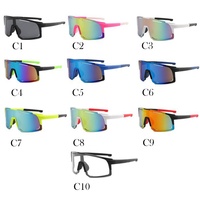 Lunettes de soleil sportives Viper pour hommes, tendance 2024, 100% anti-UV, coupe-vent, avec verres miroir monobloc et logo personnalisé