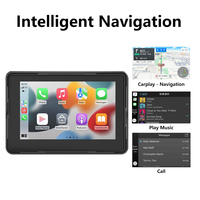 Mini moto avec écran Carplay portable étanche de 5 pouces, sans fil, Bluetooth, WIFI, navigateur pour moto, afficheur multimédia