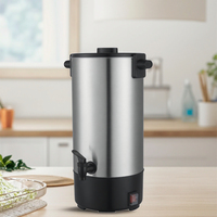 Urne à Café Électrique en Acier Inoxydable 20 Tasses à Infusion Rapide avec Arrêt Automatique et Maintien au Chaud pour Usage Domestique et VR