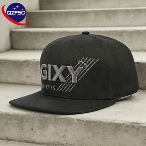 QZFSO Premium 100% Cotton 3d Embroidery Cool Flat Brim Baseball Cap Hip Hop Comfortable Custom Silk <b>Screen</b> Printing Snapback Hat - Product Image 1