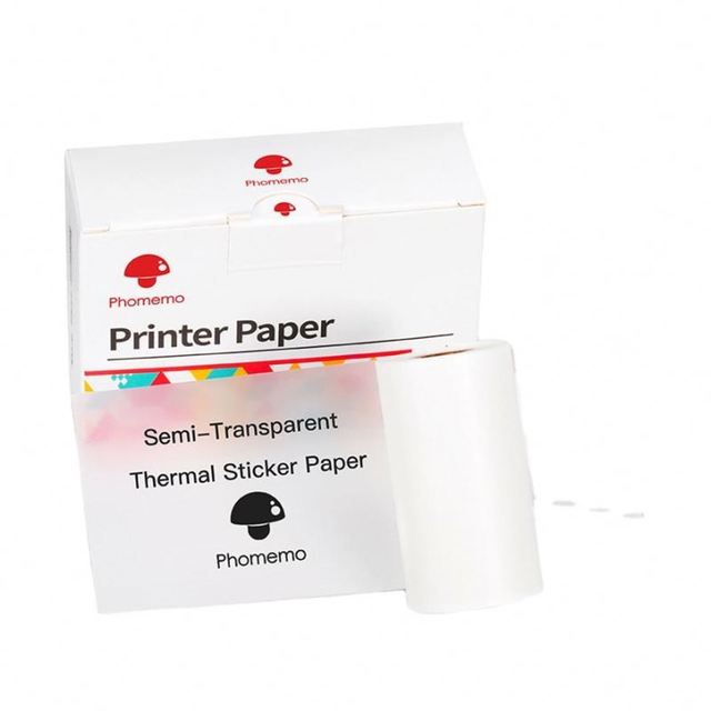 Phomemo M02 Mini Printer Thermal Photo Printer with Transparent Sticker Paper