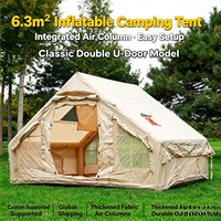 Tente Gonflable Automatique à Montage Rapide en Tissu Oxford Imperméable Portable pour Camping Multi-personnes à Porte Unique pour Voyages en Plein Air