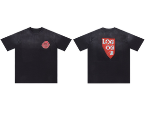 T-shirt di Design alla Moda di Alta Qualità, Stile Vintage Americano, Logo Hip Hop Nero, Top in Cotone AMM per Uomo - Product Image 4