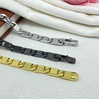 Collier cubain bicolore or et argent, personnalisé, tendance, pour homme, style hip-hop, audacieux, chaîne en bambou exagérée