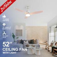 Ventilateur de plafond 1stshine ABS Blade pour chambre d'enfant, puissant, à flux d'air fort, écologique, design élégant, économie d'énergie, avec lumière