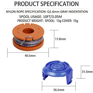 3 <b>pack</b> TLW-01-1 Trimmer Spool Cap Cover Replacement for <b>Mac</b> Allister MGTP 18 Li Blue WX150 Worx Spear&Jackson ALLister Qualcast - Product Image 5
