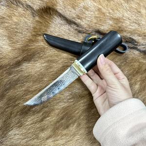 ปลอกไม้ทองแดงสำหรับล่าสัตว์มีที่จับป้องกันตนเองมีสามสีคลิปทองแดงดามัสกัสมีดไม้แปรรูปไม้มะเกลือ XF38T - Product Image 2