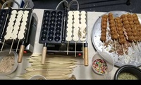 Bulle électrique takoyaki cône maker machine gaufres boule moule de cuisson et brochette gaufrier pour la boulangerie