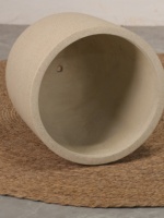 Pot de fleurs sur pied en ciment de luxe léger, grand format, design écailles de dragon et plumes, pour intérieur/extérieur, grande taille, simple