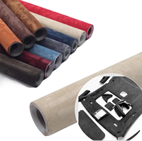 Tissu en daim auto-adhésif multicolore, doux, facile à coller, recyclable, antidérapant pour le revêtement intérieur de voiture, la sellerie, le papier peint