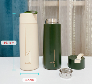 For Drinkware 350ml Double Wall Stainless Steel Kids' Water <b>Bottle</b> Rubber Handle Japandi Design Thermal Back School - Product Image 6