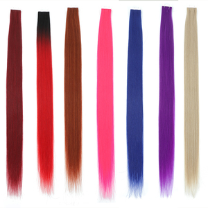 GLADYS 20 pièces Extensions de cheveux à bandes adhésives, extensions synthétiques sans couture résistantes à la chaleur 26 pouces lisses invisibles à bandes adhésives - Product Image 5