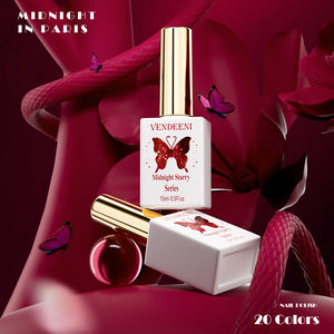 Vendeeni反光闪光凝胶指甲油情人节系列HEMA TPO免费来样定做超级闪亮20色红色闪光凝胶抛光剂 - Product Image 4