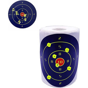 Adesivi per bersagli di carta reattivi a spruzzo gialli rotondi personalizzati da 4 pollici, rotolo autoadesivo per bersagli da tiro, bersagli a spruzzo per poligono di tiro - Product Image 5