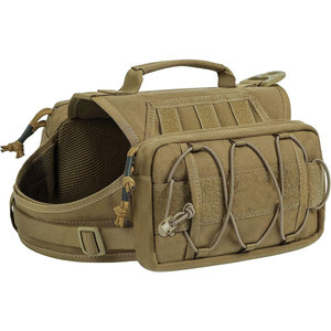 Arnés táctico de nailon para perros de fábrica con bolsillos laterales, mochila para perros de viaje al aire libre, bolsa de sillín, senderismo, <span class=keywords><strong>Camping</strong></span>, paquete de chaleco para perros - Product Image 1