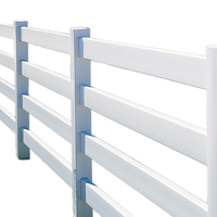 Clôture pour chevaux en PVC écologique résistant aux UV, clôture en plastique haute résistance de 6 pieds anti-escalade pour cour, pâturage, ranch, centre équestre