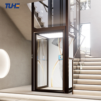 Ascenseur Domestique à Prix d'Usine, Cabine en Verre Panoramique, Petite Cabine pour Usage Résidentiel, Appartement, Atelier, Maison Duplex, Hôtel, Villa, Rénovation