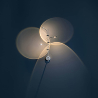 Lampadaire LED Coucher de Soleil 5 Lumières 7 Couleurs, Vente en Gros Usine, Lumière d'Ambiance pour Fond Photo, Lumières Statives Chaudes et Romantiques