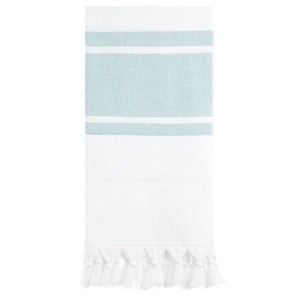 Elmas Toallas de playa personalizadas de doble cara al por mayor con logotipo estampado personalizado sin arena turco Pestemal 100% juego de toallas de baño de algodón - Product Image 2