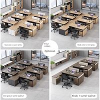Bureau de personnel simple et moderne en forme de L, en PVC, avec emplacement pour carte d'employé, poste de travail, mobilier de bureau commercial