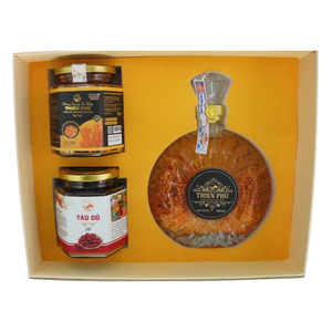 Premium Health Gift for Holidays Phu An Khang Luxury Gift Set Featuring Cordyceps <b>Wine</b>, Cordyceps Sinensis 15g and <b>Red</b> Dates - Product Image 4