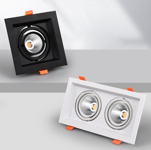 <span class=keywords><strong>Faretti</strong></span> a doppia testa, AC 85V-265V V griglia a LED Embedded Downlight, soffitto montato, illuminazione a soffitto nascosta - Product Image 4