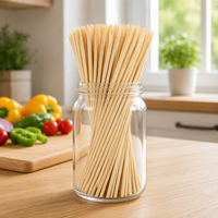 Brochettes de barbecue longues en bambou naturel de qualité alimentaire, écologiques, biodégradables, pointues, portables pour camping en extérieur et grillades au charbon de bois