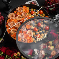 Caja de Regalo de Flores y Frutas JOYWOOD, Hecha con Materiales Reciclados, Resistente al Agua, con Ventana de Visualización, para el Día de la Madre