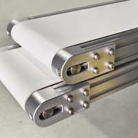 Sistem Konveyor Sabuk Kepala dan Ekor Industri Tugas Berat KECE 2040 dengan Roda Idler Paduan Aluminium Perak, Daya Tahan Lama
