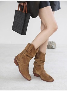 <span class=keywords><strong>Stivali</strong></span> da <span class=keywords><strong>Cowboy</strong></span> Occidentali alla Moda per Donna, Stile Casual in Camoscio con Tacco Alto e Punta Affusolata, Design alla Caviglia - Product Image 2