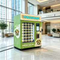Distributeur automatique de salades fraîches en chaîne du froid, distributeur automatique de fruits et légumes frais, distributeur automatique intelligent sans personnel