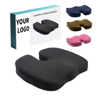 Coussin d'Assise Ergonomique en Mousse à Mémoire de Forme Anti-Hémorroïdes pour Chaise de Bureau et Voiture, Soulagement de la Pression et Douleur au Coccyx, Conception Écologique