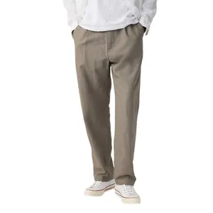 Custom Best Desgin High Quality Vintage Classic Solid Color Cotton Linen Pants