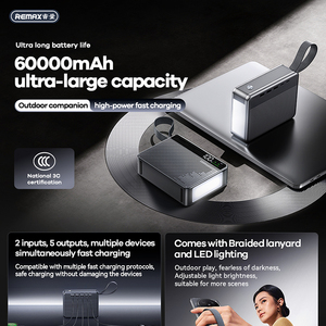 FP-6 100W LED Light Fast <b>Charging</b> Power Bank 60000mAh Ultra-large Capacity Banks FP-6 REMAX FP-6 100W FP-6 - Product Image 4