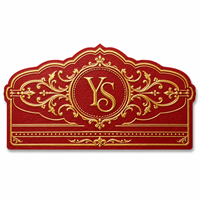 Étiquette de marque de cigare en papier de luxe personnalisée avec logo personnalisé pour l'emballage de cigares artisanaux haut de gamme