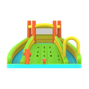 Nouvelle conception de château gonflable avec toboggan aquatique, combinaison intérieur/extérieur, trampoline, matériau PVC, château gonflable pour 4 personnes - Product Image 4