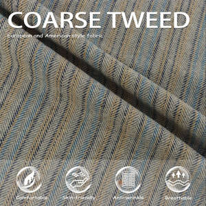 Tissu satiné classique en mélange imitation <span class=keywords><strong>laine</strong></span>, teint en fil, à carreaux, pour costumes et manteaux de garçons, poids moyen - Product Image 2