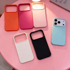 Funda protectora súper suave para iPhone, 17 colores nuevos, naranja, 16 Pro, 15, con textura de lichi y orificios grandes. - Product Image 3
