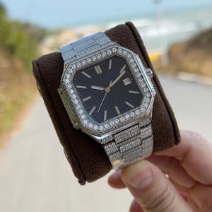 Montre mécanique automatique de qualité supérieure avec verre saphir, bracelet en acier inoxydable serti de diamants et design luxueux - Product Image 2