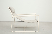 Chaise longue d'extérieur en fer moderne Nisco pour patio, jardin, balcon ou parc, meubles de détente pour piscine avec application extérieure