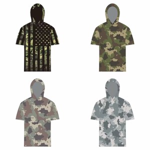Sweat-shirt à capuche personnalisé en polyester imprimé par sublimation, motif camouflage drapeau américain, donuts, <span class=keywords><strong>baseball</strong></span>, pour hommes, jeunes et enfants - Product Image 1