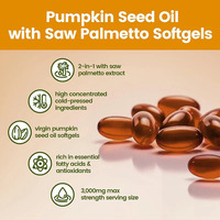 Gélules d'huile d'extrait de graines de citrouille sauvage 1000mg pour la croissance des cheveux et le soutien de la prostate