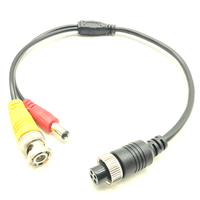 Tête femelle d'avion à tête mâle BNC Vidéo DC Tête mâle Connexion Véhicule MDVR Caméra Camion Câble de transmission